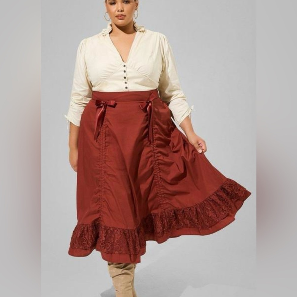 NWT Torrid Halloween Steampunk/Barmaid poplin cosplay dress size 3X - Picture 4 of 8